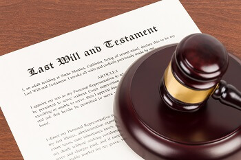 Last Will and Testament With Gavel
