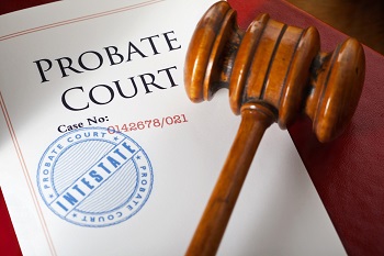 Probate Court Paperwork With Gavel